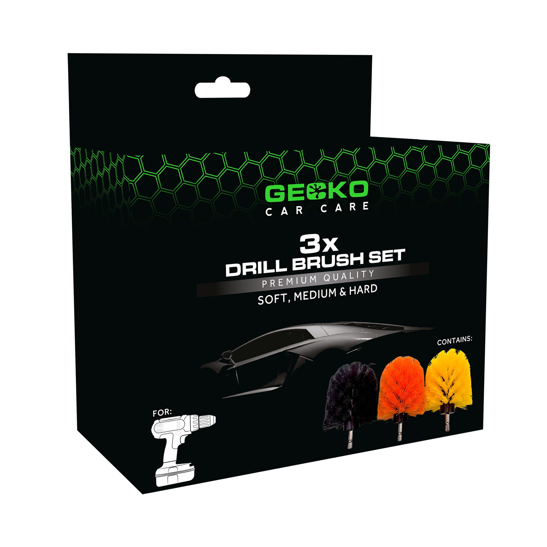 Gecko Boorborstels 3 stuks