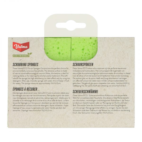 Valma ECO Schuursponzen Kokosnoot 2 stuks