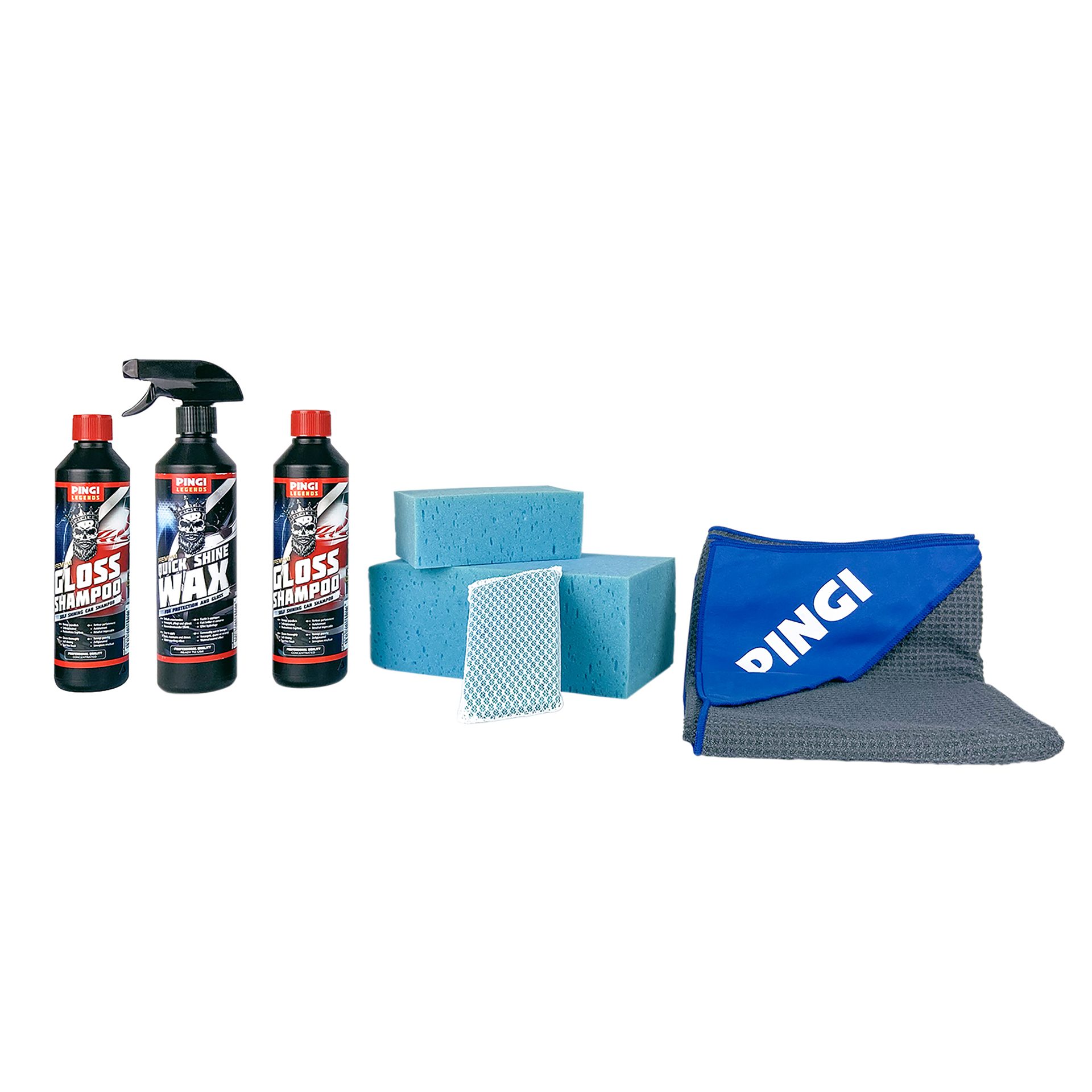 Pingi Car Care 7-delige Schoonmaakset Glans